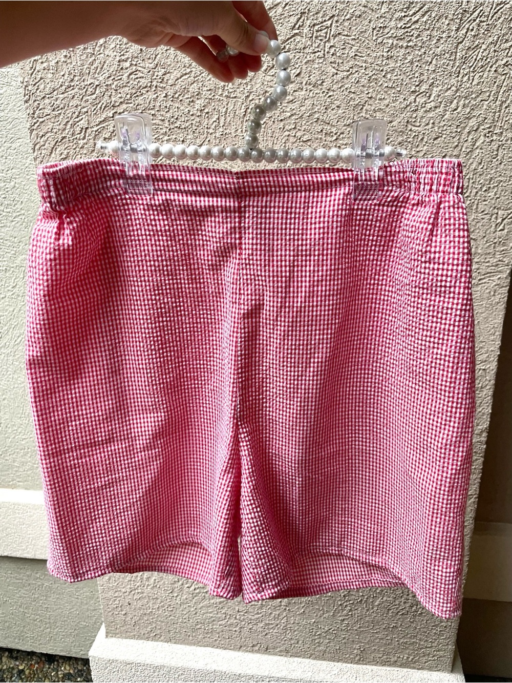 Vintage 90s red Gingham High-Waist Women’s Shorts